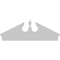 Ekena Millwork Acorn Architectural Grade PVC Combination Pediment, 52"W x 19-7/8"H x 2-3/4"P (Pitch 6/12) PEDPC052X200ACR00 - alternate 4